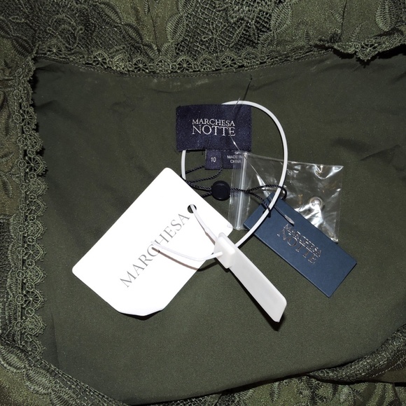 MARCHESA NOTTE ⚜ WOME'S GREEN FASHION DRESS - Picture 4 of 4